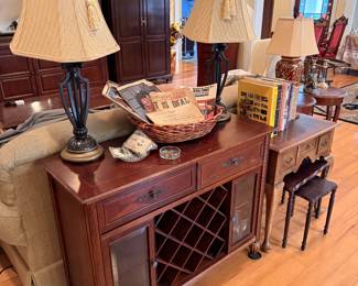 Lamps and living room furniture