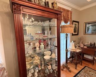 various home decor: Fenton Vases, Lenox, Roseville, Waterford