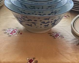 Jingdezhen-style porselein bowls set of 6 mint condition