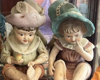 bisque porcelain piano babies
