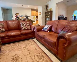 LEATHER COUCH AND LOVESEAT