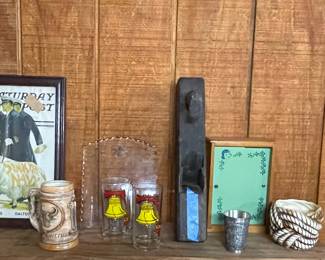 VINTAGE PLANE, VINTAGE BICENTENNIAL CELEBRATION GLASSES