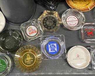 MORE ADVERTISING ASH TRAYS INCLUDING PABST BLUE RIBBON &TROPICANA