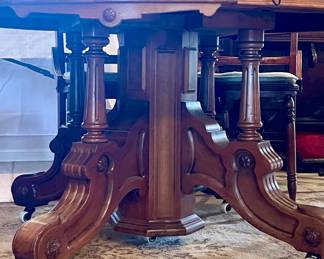 BASE OF EASTLAKE DINING TABLE