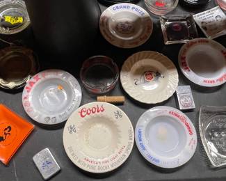 COORS, JAX, LONE STAR, GRAND PRIZE, & MORE COLLECTIBLE ASH TRAYS!