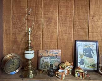 VINTAGE COTTAGE WARE, HOLLYWOOD STYLE REGENCY LAMP