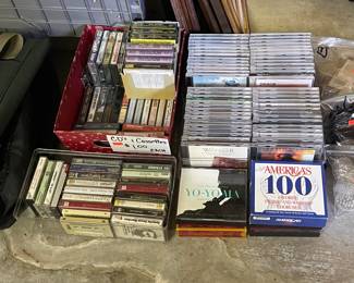 CDS, CASSETTE TAPES, DVDS