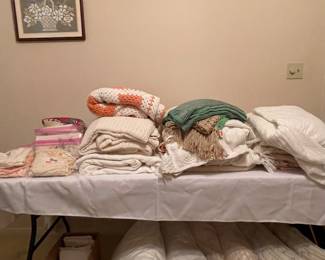 LINENS, CROCHETED AFGHANS