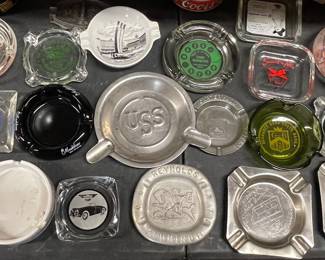 HUGE ASH TRAY COLLECTION! MANY ARE ADVERTISING!