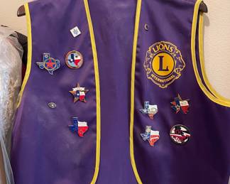 LIONS CLUB VEST WITH PINS