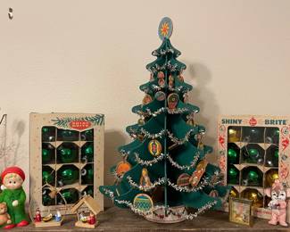VINTAGE SHINY BRITE ORNAMENTS, VINTAGE CHRISTMAS DECOR