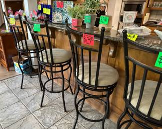 Ornate set of Bar Stools