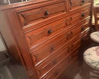 Antique Eastlake Walnut Dresser with Mirror