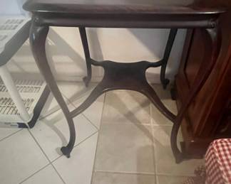 Antique Mahogany Side Table with Cabriole Legs