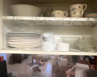 MidCentury Modern Starburst Pattern Mugs and Bowls Set