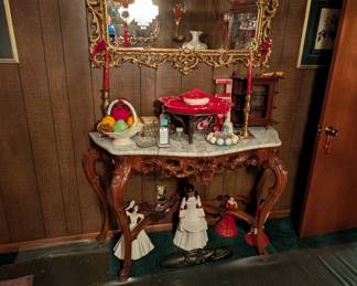 Marble Top foyer table 