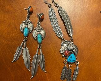 Sterling silver Native American jewelry set