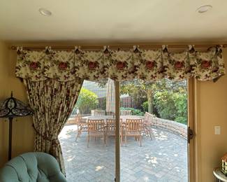 Custom valances and curtain panels.......