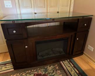 TV stand with electric fireplace