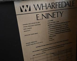 Wharfedale E. Ninety Speakers