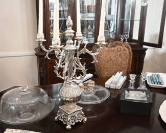 Pewter candelabra 