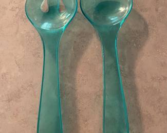 Vintage lucite acrylic salad utensils