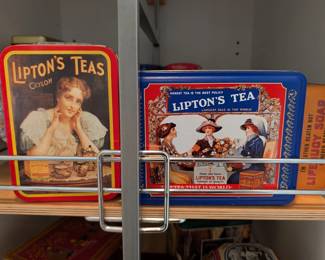 Liptons tea tins
