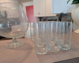 Vintage Etched glassware