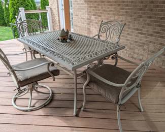 Patio table and chairs