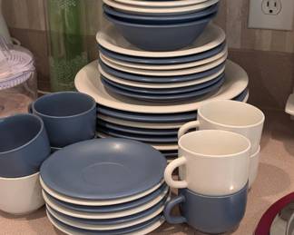 White & Blue ceramic china set