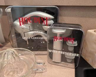 Wine preserved and corkscrew