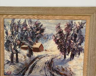 Oil painting on canvas framed - artist information provided at sale 