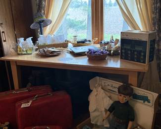 Vintage collectors galore! Luggage set, tractors, dolls. & most importantly, everyones favorite Cindys signature soaps!