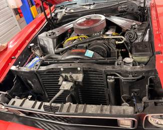 351 Cleveland 4 bbl Holley Demon Carb Hedman Headers into Flowmaster 40 series exhaust.