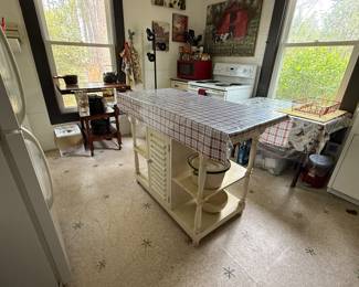 Island with wood top 