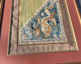 Framed Chinese Silk Antique