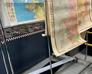 Old maps laminated US and Soviet Union- family was from Kiev Ukraine many Russian books more old maps of many foreign countries