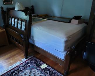 Vintage Ethan Allen bunk beds, has Cowboy bunk pads