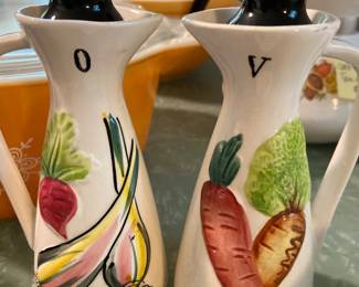 Vintage oil & vinegar set
