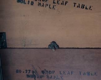 Vintage maple double drop leaf dining table