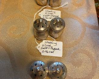 Sterling silver salt & pepper sets