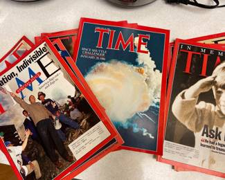 Assorted vintage Time magazines