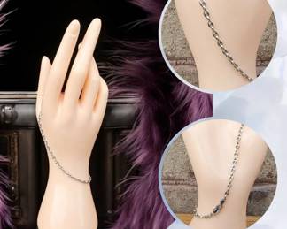 Sterling Silver 4.98 Grams Coffee Bean Bracelet  Anklet  Tested