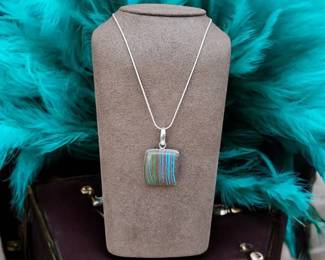 Square Mosaic Jasper Necklace  Tested