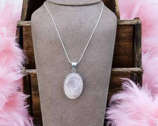 Pink Rose Quartz Necklace  Tested