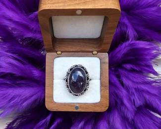 Natural Amethyst Ring  Tested