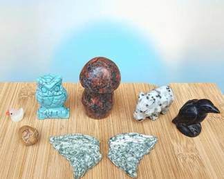 Carved Figures Gemstones  Minerals
