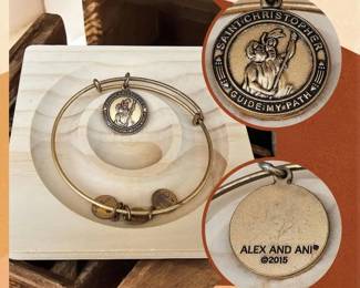 Alex And Ani  2015 Saint Christopher  Guide My Path Bracelet 
