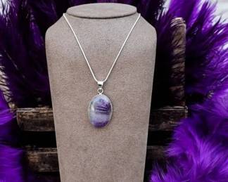 Banded Amethyst Necklace  Tested