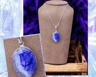 Purple Botswana Agate Necklace  Tested